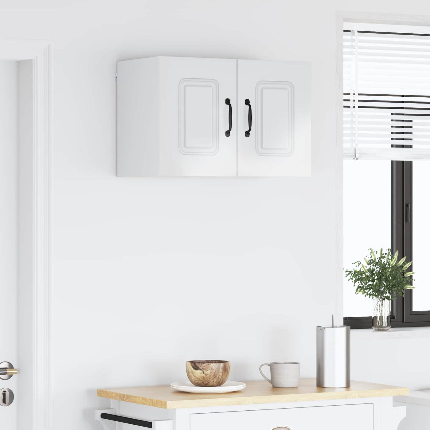 vidaXL Dishwasher Panel Kalmar 2 pcs High Gloss White 30 x 31 x 40 cm