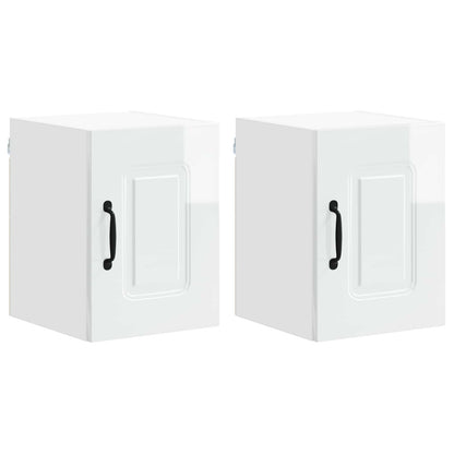 vidaXL Dishwasher Panel Kalmar 2 pcs High Gloss White 30 x 31 x 40 cm