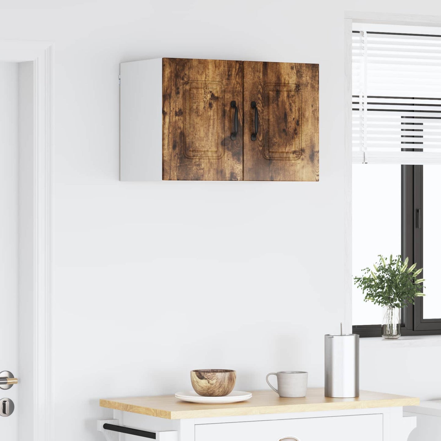vidaXL Dishwasher Panel Kalmar 2 pcs Smoked Oak 30 x 31 x 40 cm