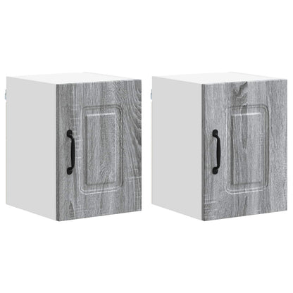 vidaXL Dishwasher Panel Kalmar 2 pcs Grey Sonoma 30 x 31 x 40 cm