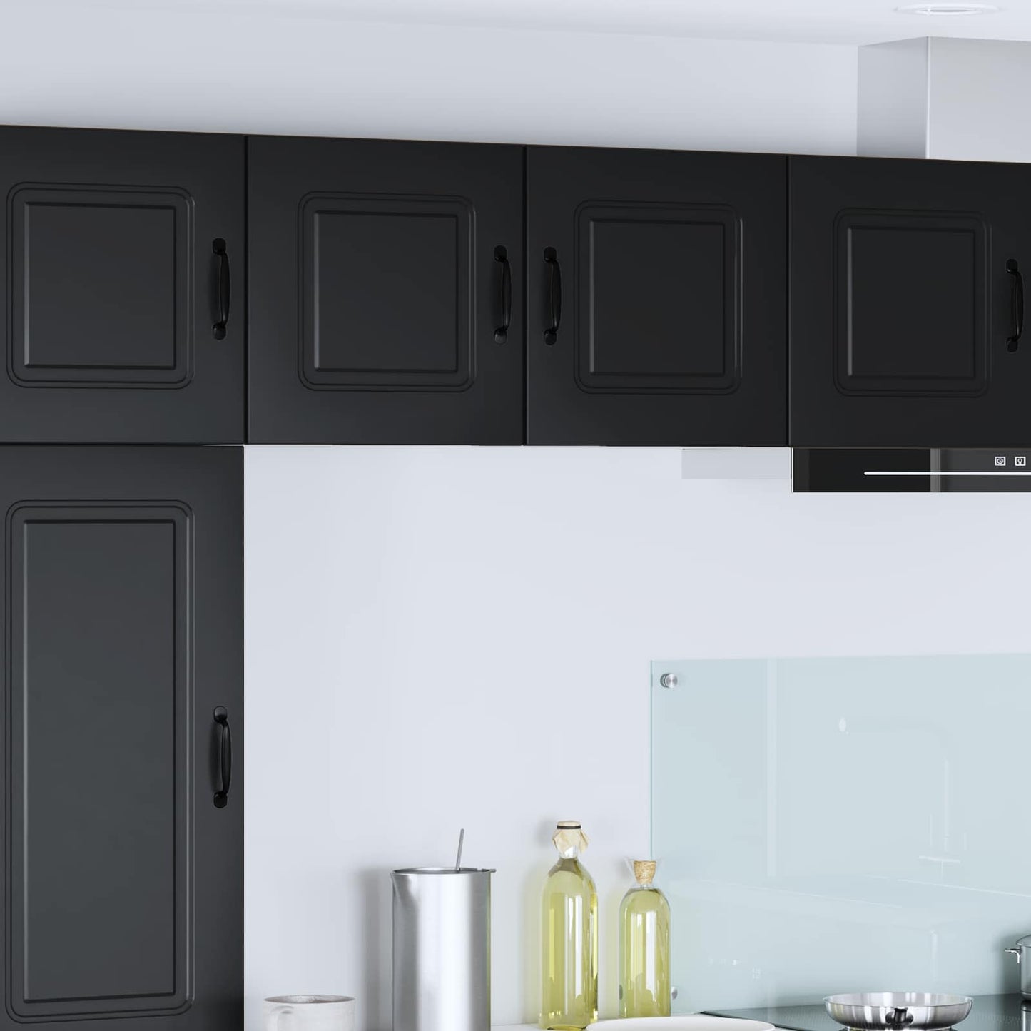 vidaXL Dishwasher Panel Kalmar 2 pcs Black 40 x 31 x 40 cm
