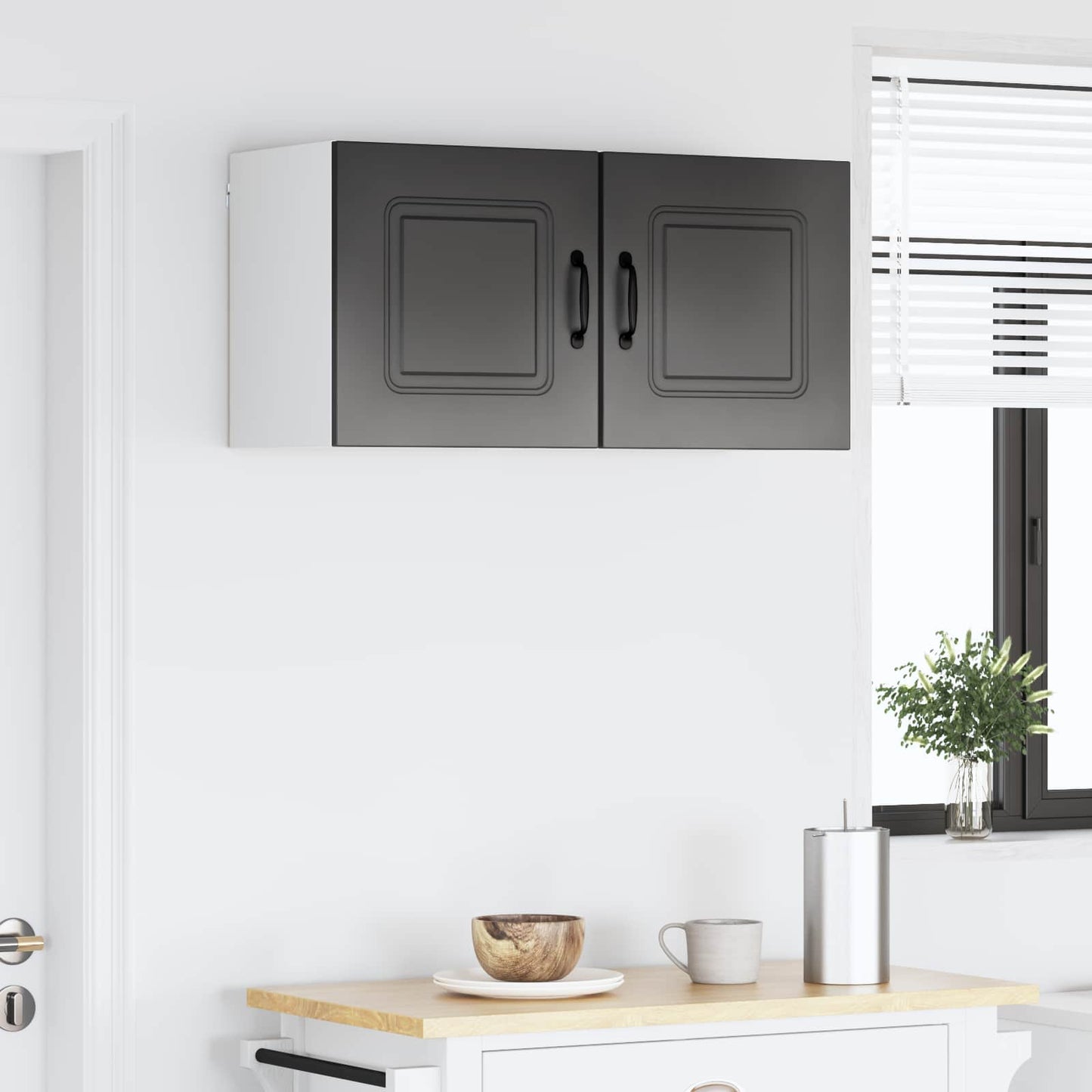 vidaXL Dishwasher Panel Kalmar 2 pcs Black 40 x 31 x 40 cm
