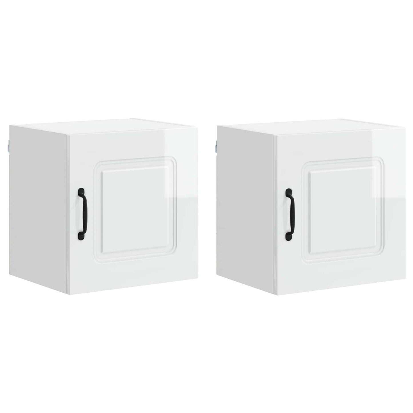 vidaXL Dishwasher Panel Kalmar 2 pcs High Gloss White 40 x 31 x 40 cm