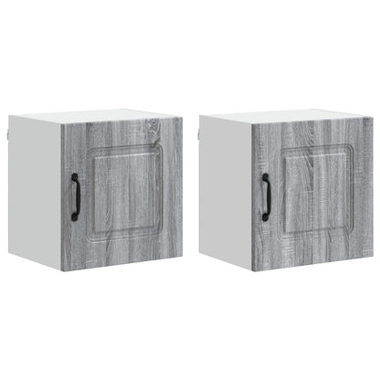 vidaXL Dishwasher Panel Kalmar 2 pcs Grey Sonoma 40 x 31 x 40 cm