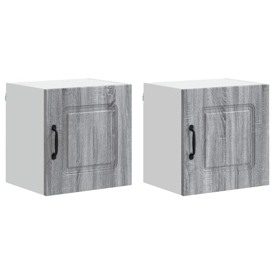 vidaXL Dishwasher Panel Kalmar 2 pcs Grey Sonoma 40 x 31 x 40 cm
