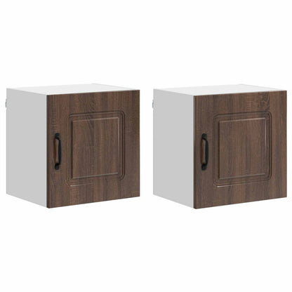 vidaXL Dishwasher Panel Kalmar 2 pcs Brown Oak 40 x 31 x 40 cm