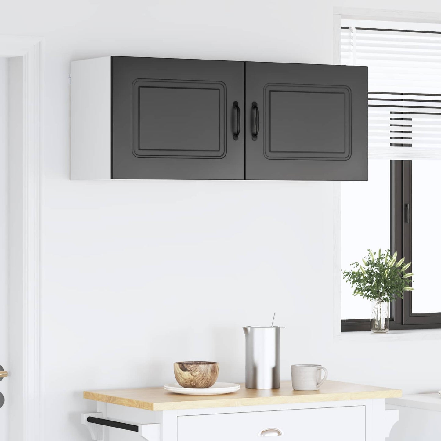 vidaXL Dishwasher Panel Kalmar 2 pcs Black 50 x 31 x 40 cm