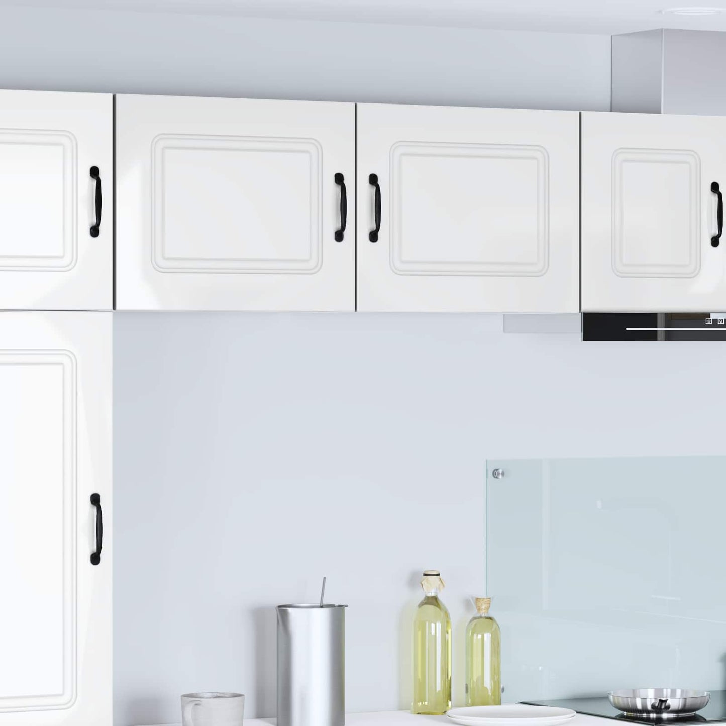 vidaXL Dishwasher Panel Kalmar 2 pcs High Gloss White 50 x 31 x 40 cm