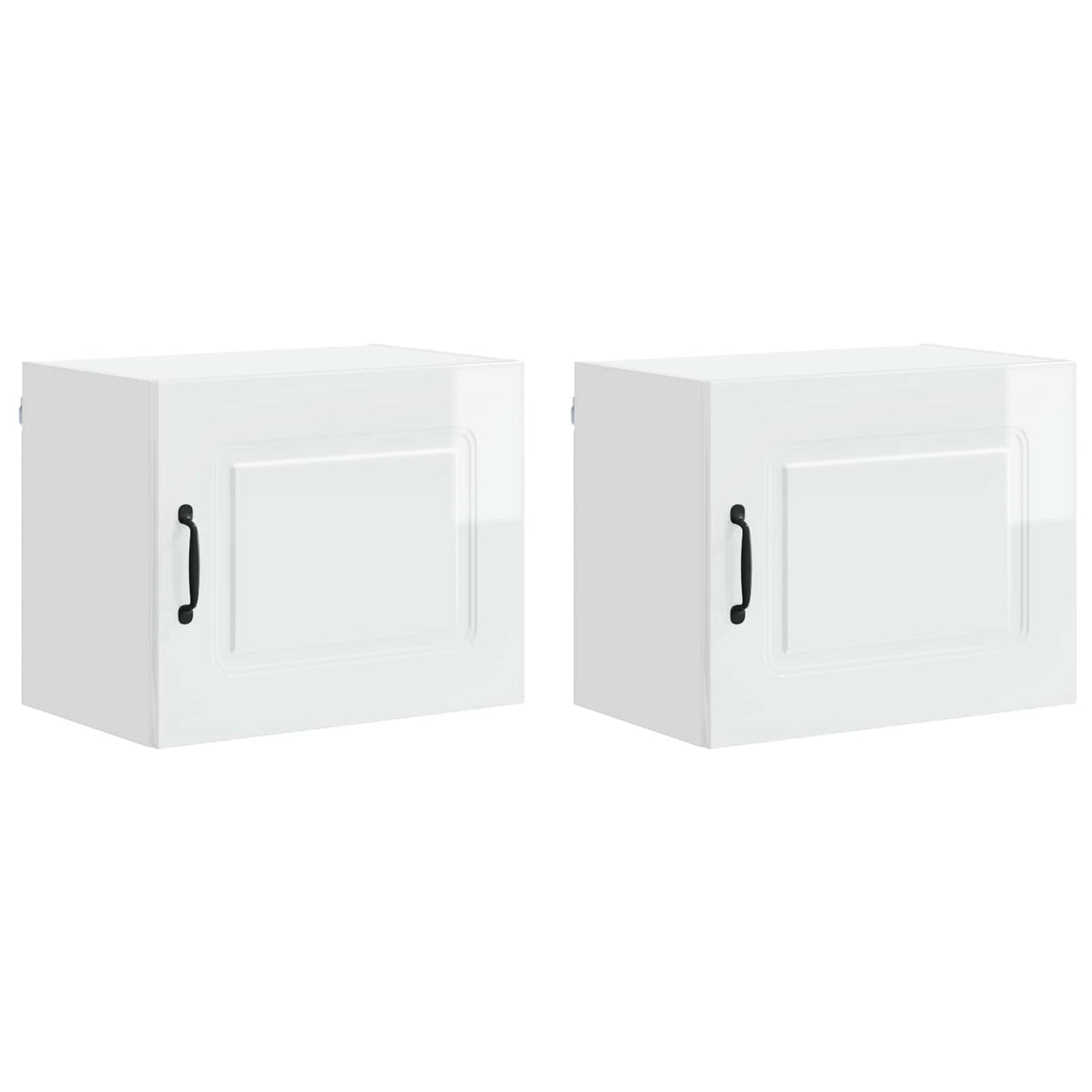 vidaXL Dishwasher Panel Kalmar 2 pcs High Gloss White 50 x 31 x 40 cm