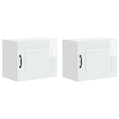 vidaXL Dishwasher Panel Kalmar 2 pcs High Gloss White 50 x 31 x 40 cm