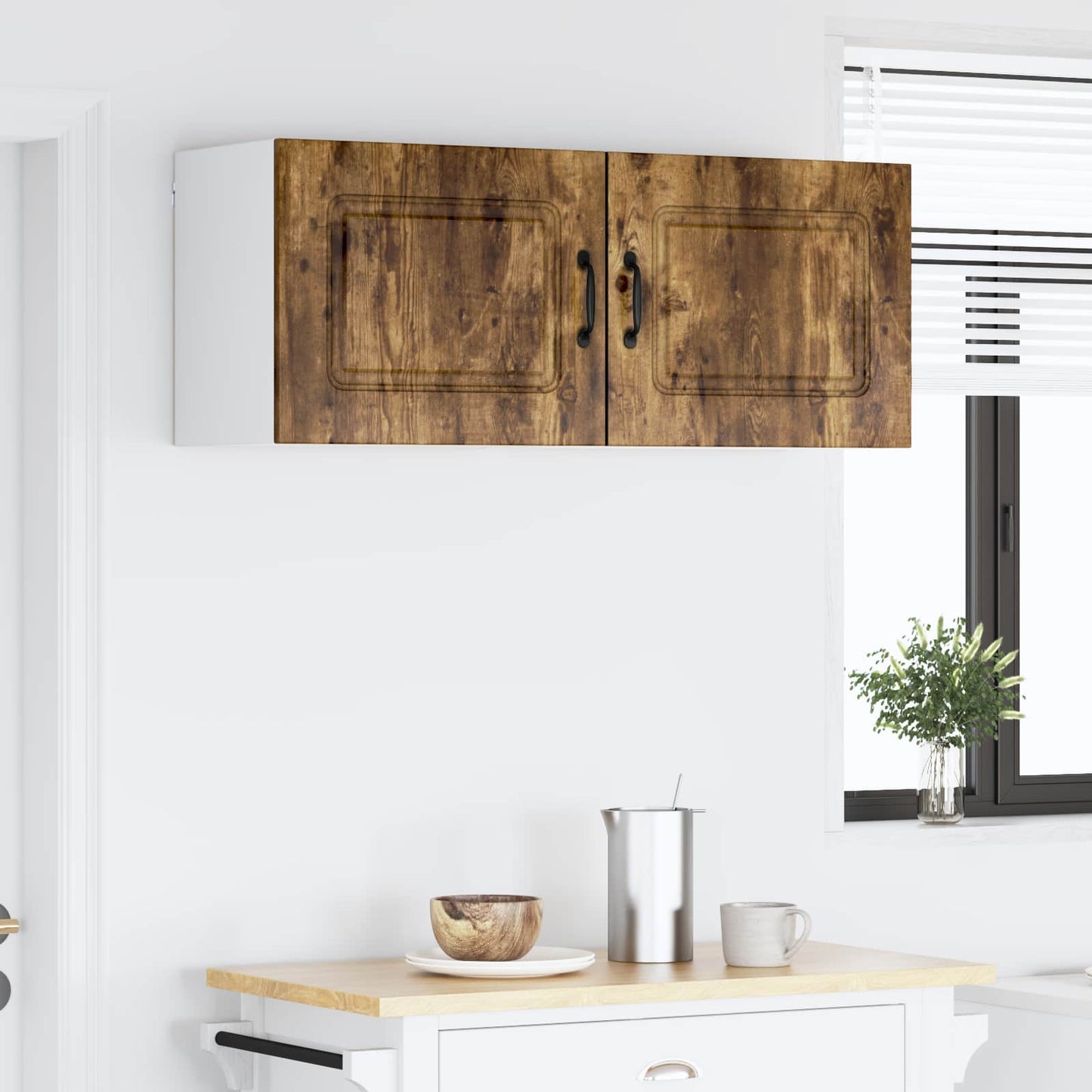 vidaXL Dishwasher Panel Kalmar 2 pcs Smoked Oak 50 x 31 x 40 cm