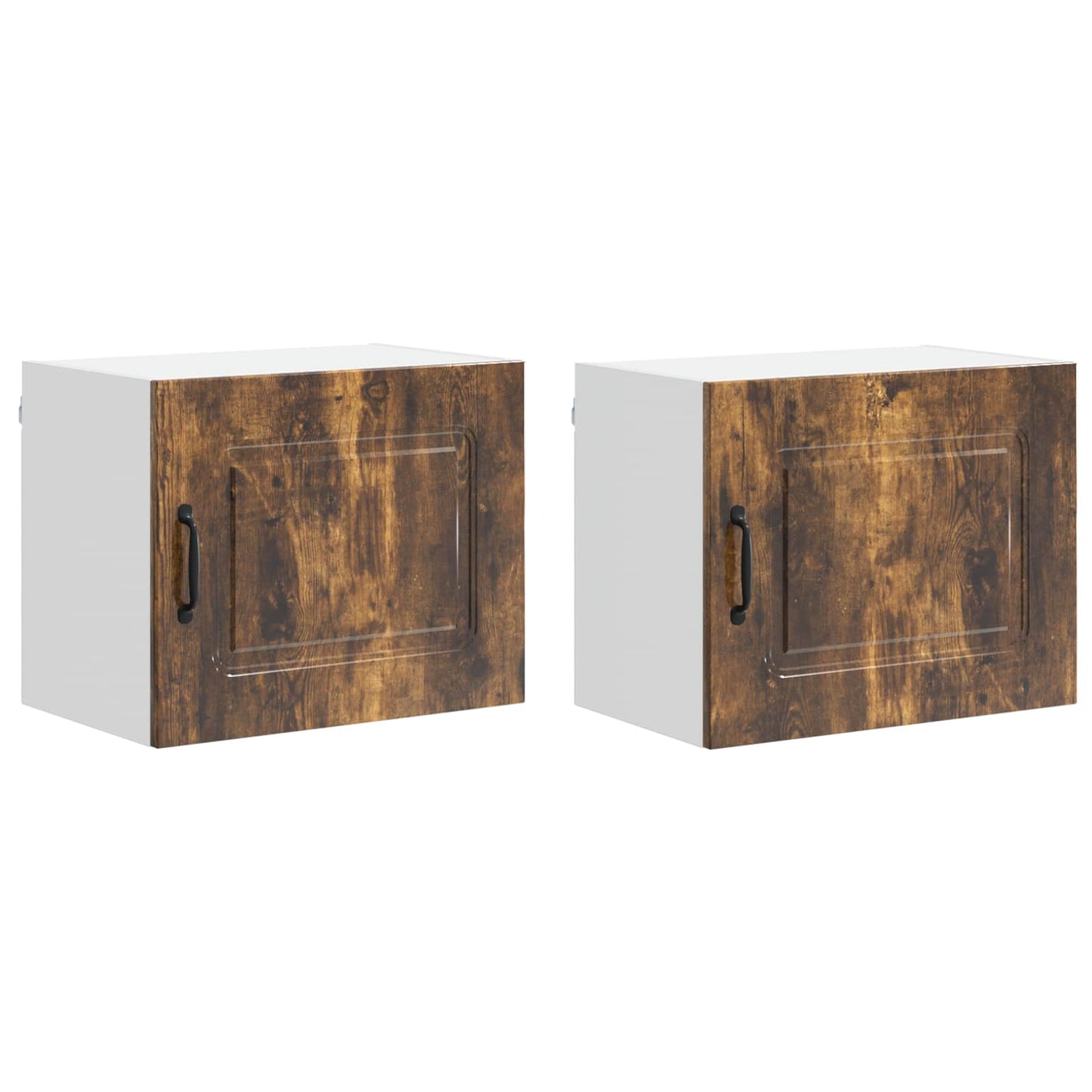 vidaXL Dishwasher Panel Kalmar 2 pcs Smoked Oak 50 x 31 x 40 cm