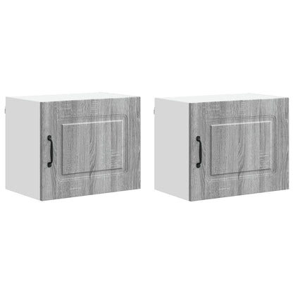 vidaXL Dishwasher Panel Kalmar 2 pcs Grey Sonoma 50 x 31 x 40 cm