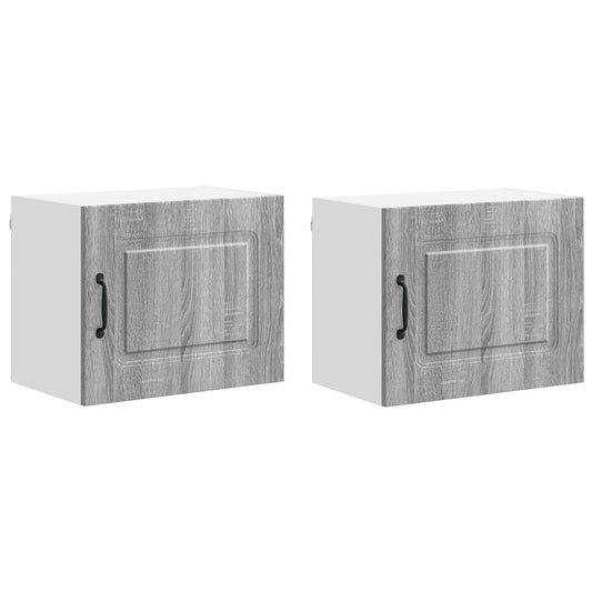 vidaXL Dishwasher Panel Kalmar 2 pcs Grey Sonoma 50 x 31 x 40 cm