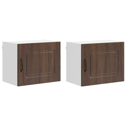 vidaXL Dishwasher Panel Kalmar 2 pcs Brown Oak 50 x 31 x 40 cm