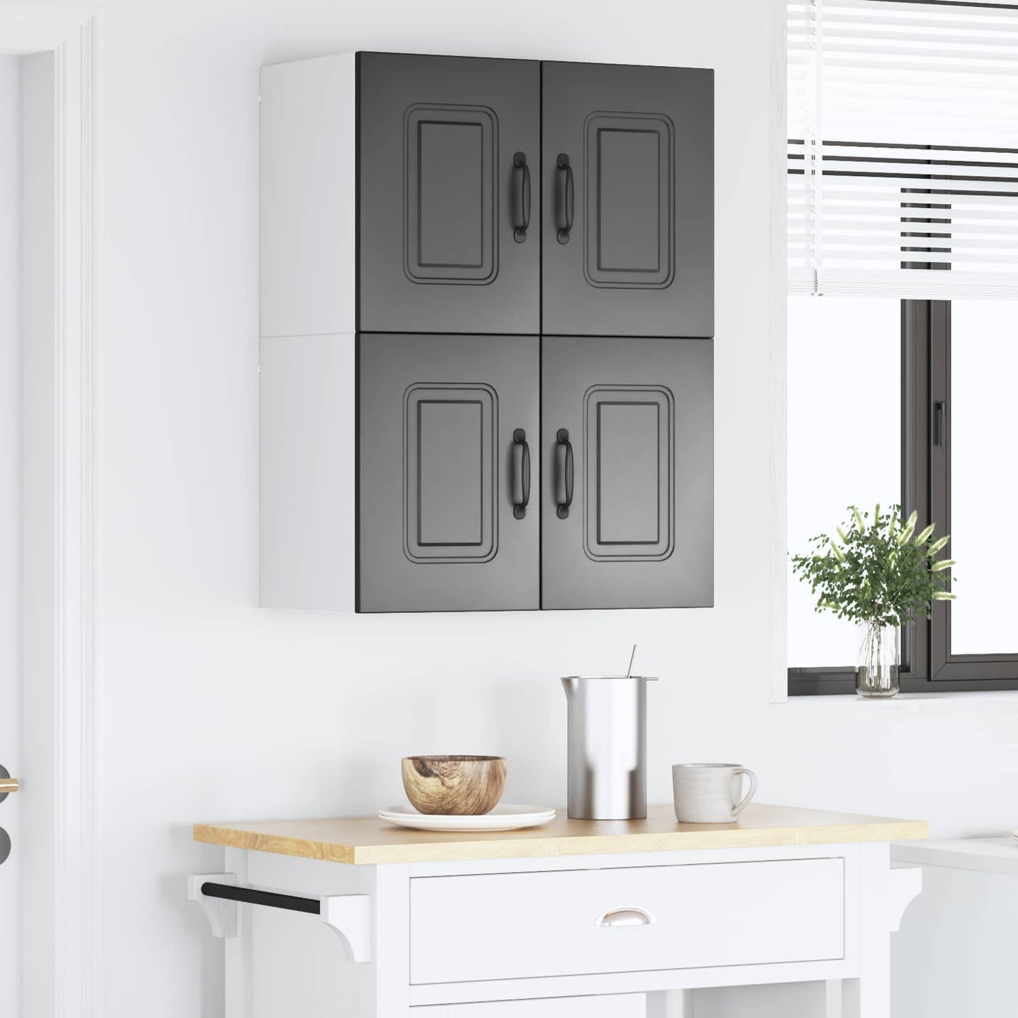 vidaXL Dishwasher Panel Kalmar 2 pcs Black 60 x 31 x 40 cm