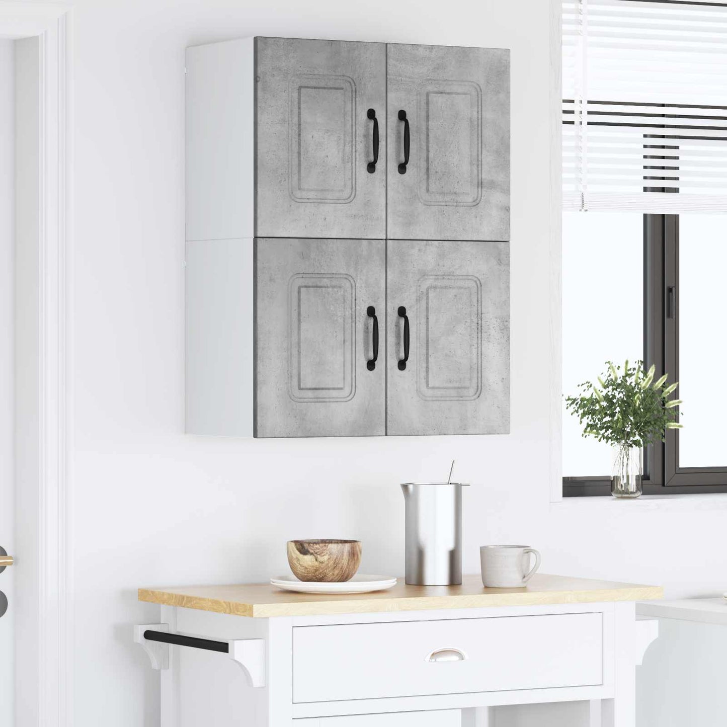 vidaXL Dishwasher Panel Kalmar 2 pcs Concrete Grey 60 x 31 x 40 cm