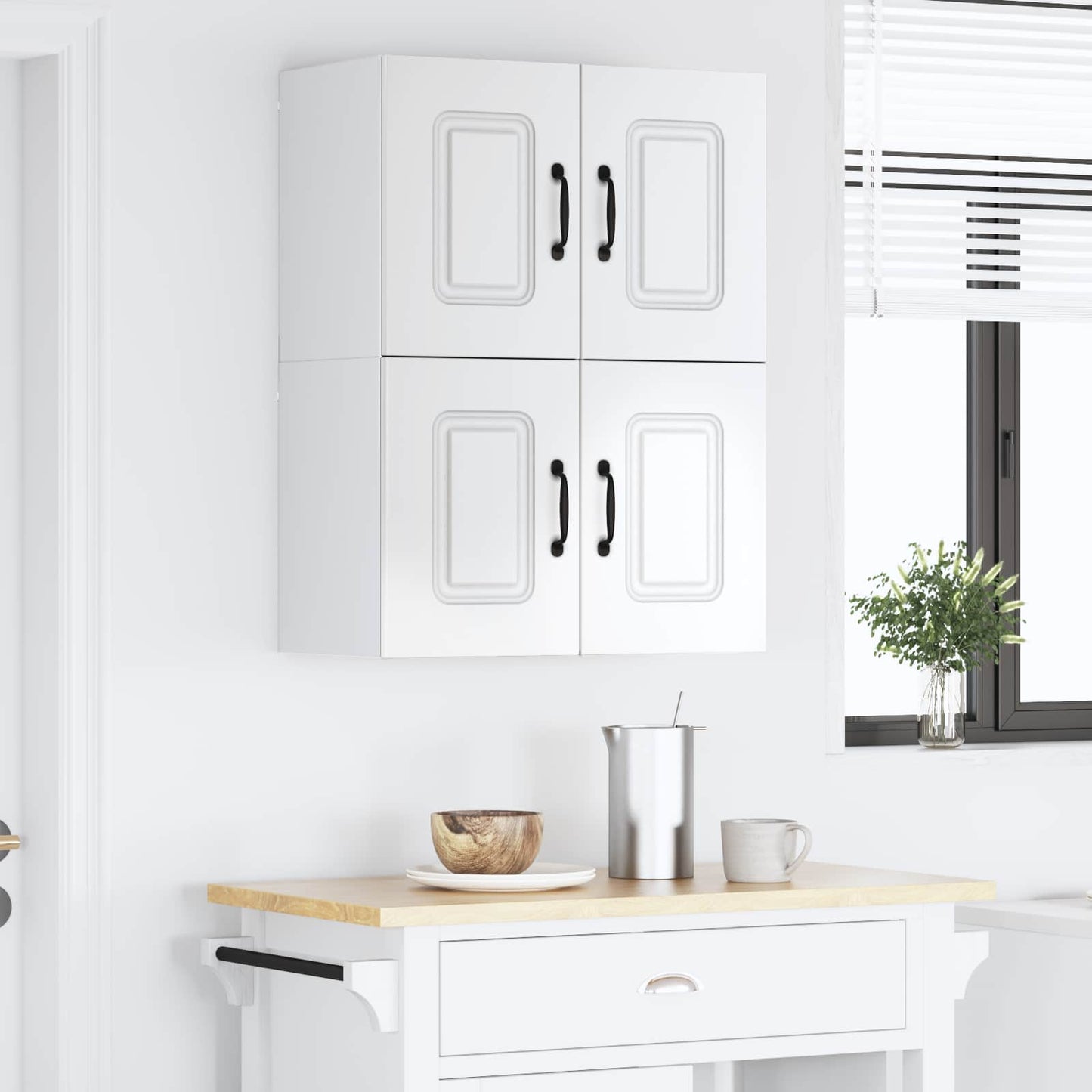 vidaXL Dishwasher Panel Kalmar 2 pcs High Gloss White 60 x 31 x 40 cm