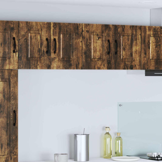 vidaXL Dishwasher Panel Kalmar 2 pcs Smoked Oak Engineered Wood