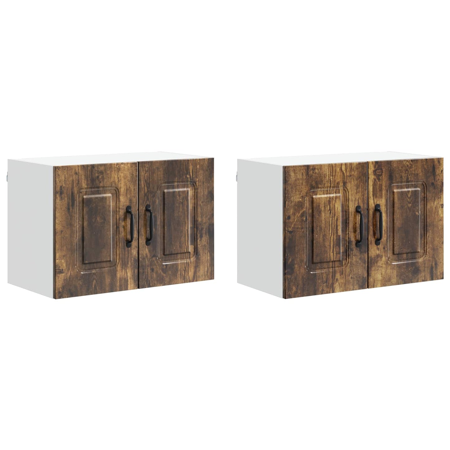 vidaXL Dishwasher Panel Kalmar 2 pcs Smoked Oak 60 x 31 x 40 cm