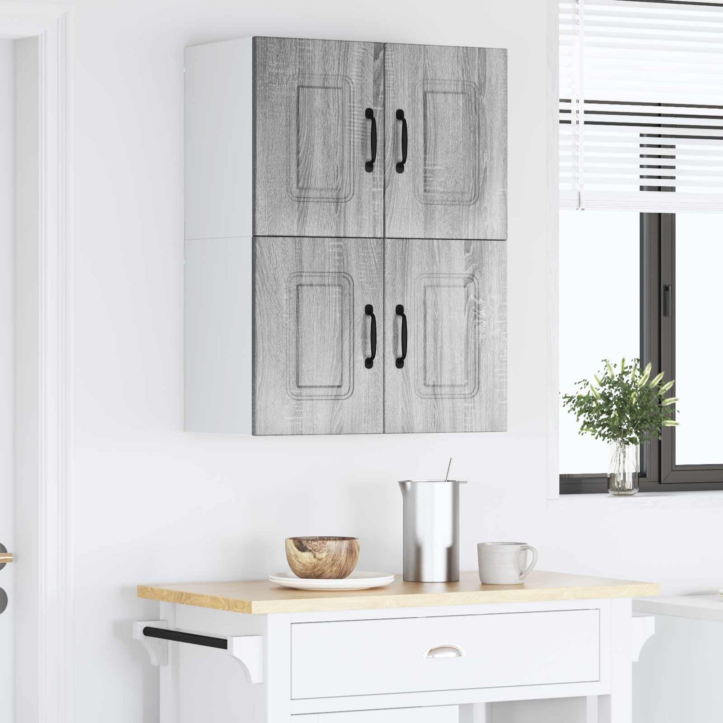 vidaXL Dishwasher Panel Kalmar 2 pcs Grey Sonoma 60 x 31 x 40 cm