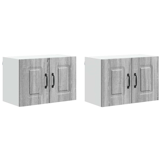 vidaXL Dishwasher Panel Kalmar 2 pcs Grey Sonoma 60 x 31 x 40 cm