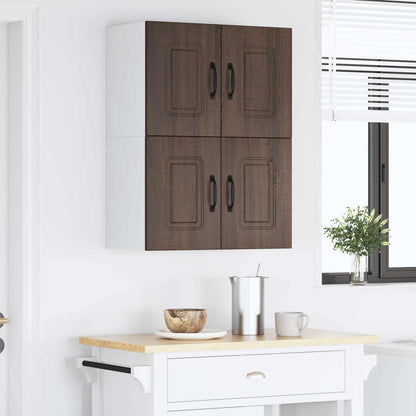 vidaXL Dishwasher Panel Kalmar 2 pcs Brown Oak 60 x 31 x 40 cm