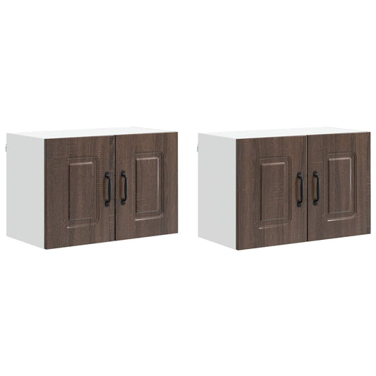 vidaXL Dishwasher Panel Kalmar 2 pcs Brown Oak 60 x 31 x 40 cm