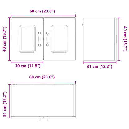 vidaXL Dishwasher Panel Kalmar Old Wood 60 x 31 x 40 cm