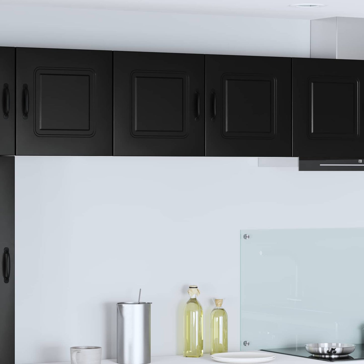 vidaXL Dishwasher Panel Kalmar Black 80 x 31 x 40 cm Engineered Wood