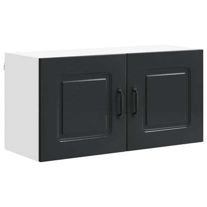 vidaXL Dishwasher Panel Kalmar Black 80 x 31 x 40 cm Engineered Wood