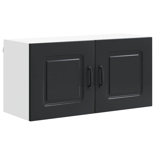 vidaXL Dishwasher Panel Kalmar Black 80 x 31 x 40 cm Engineered Wood