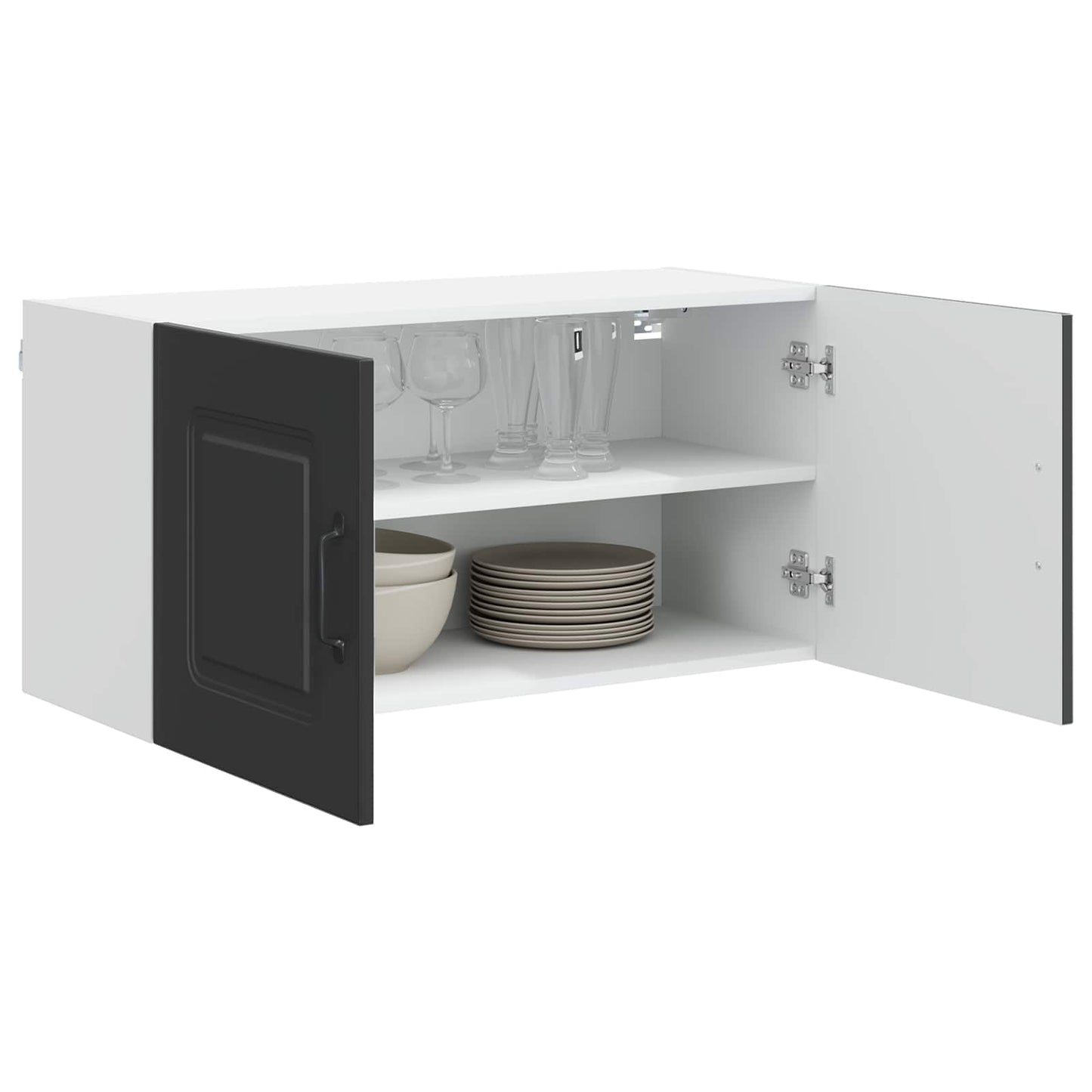 vidaXL Dishwasher Panel Kalmar Black 80 x 31 x 40 cm Engineered Wood