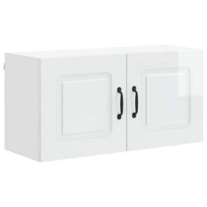 vidaXL Dishwasher Panel Kalmar High Gloss White 80 x 31 x 40 cm