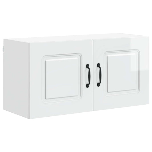 vidaXL Dishwasher Panel Kalmar High Gloss White 80 x 31 x 40 cm