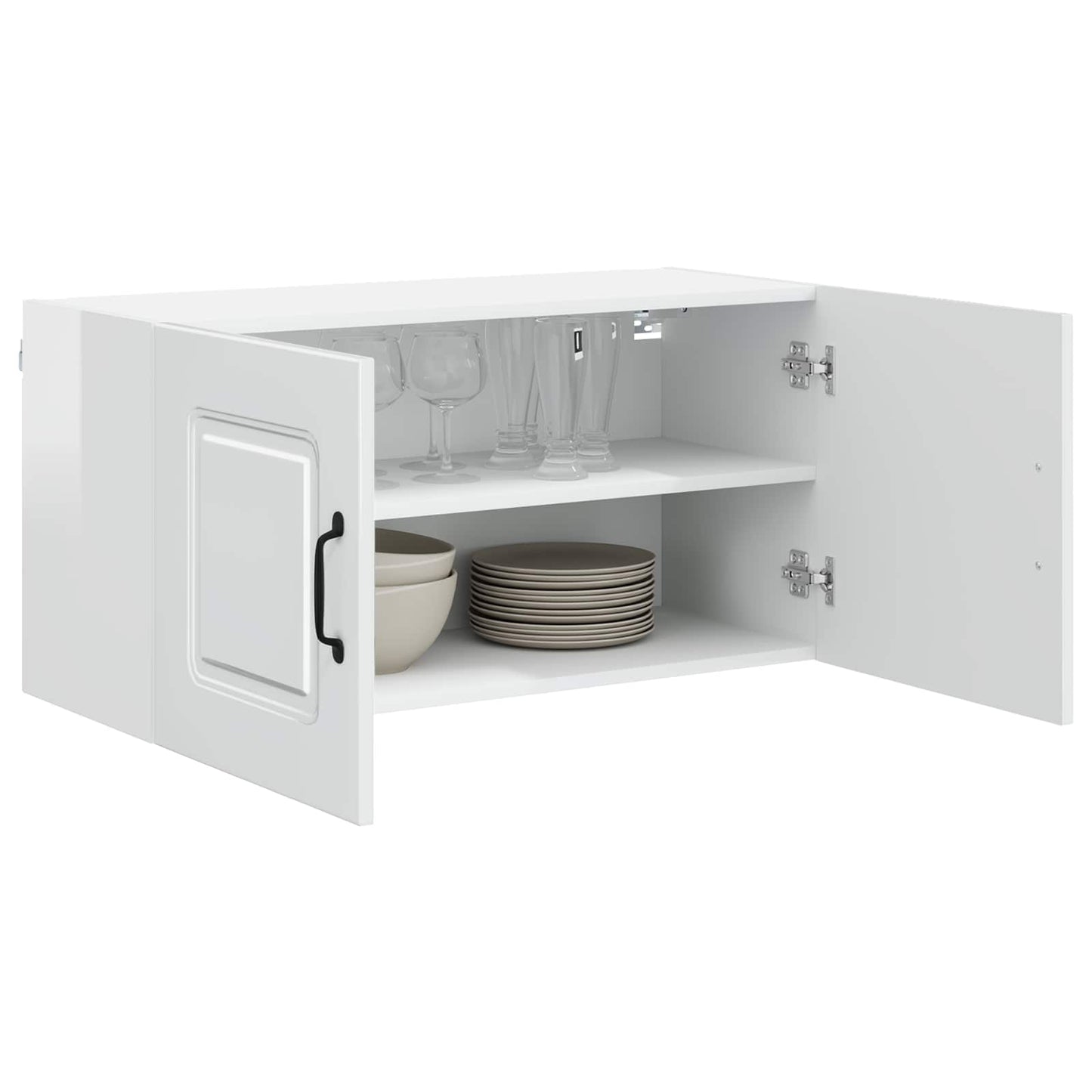 vidaXL Dishwasher Panel Kalmar High Gloss White 80 x 31 x 40 cm