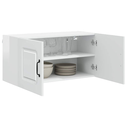 vidaXL Dishwasher Panel Kalmar High Gloss White 80 x 31 x 40 cm