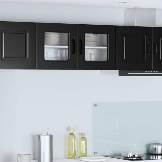 vidaXL Dishwasher Panel Kalmar Black 80 x 31 x 40 cm Engineered Wood