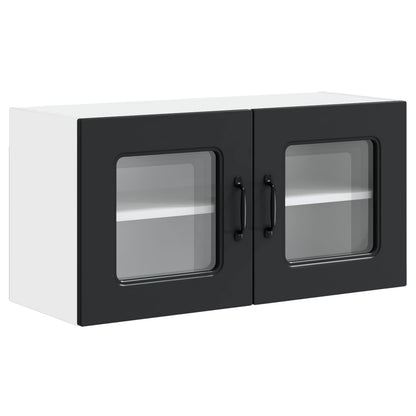 vidaXL Dishwasher Panel Kalmar Black 80 x 31 x 40 cm Engineered Wood