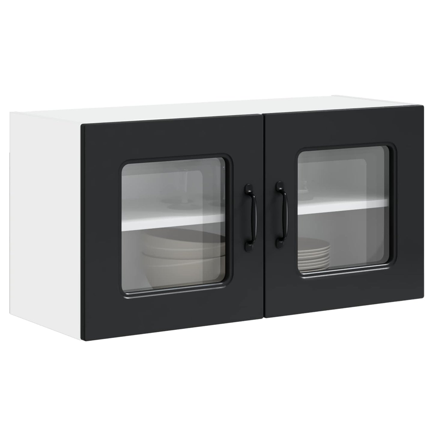 vidaXL Dishwasher Panel Kalmar Black 80 x 31 x 40 cm Engineered Wood