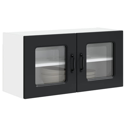 vidaXL Dishwasher Panel Kalmar Black 80 x 31 x 40 cm Engineered Wood