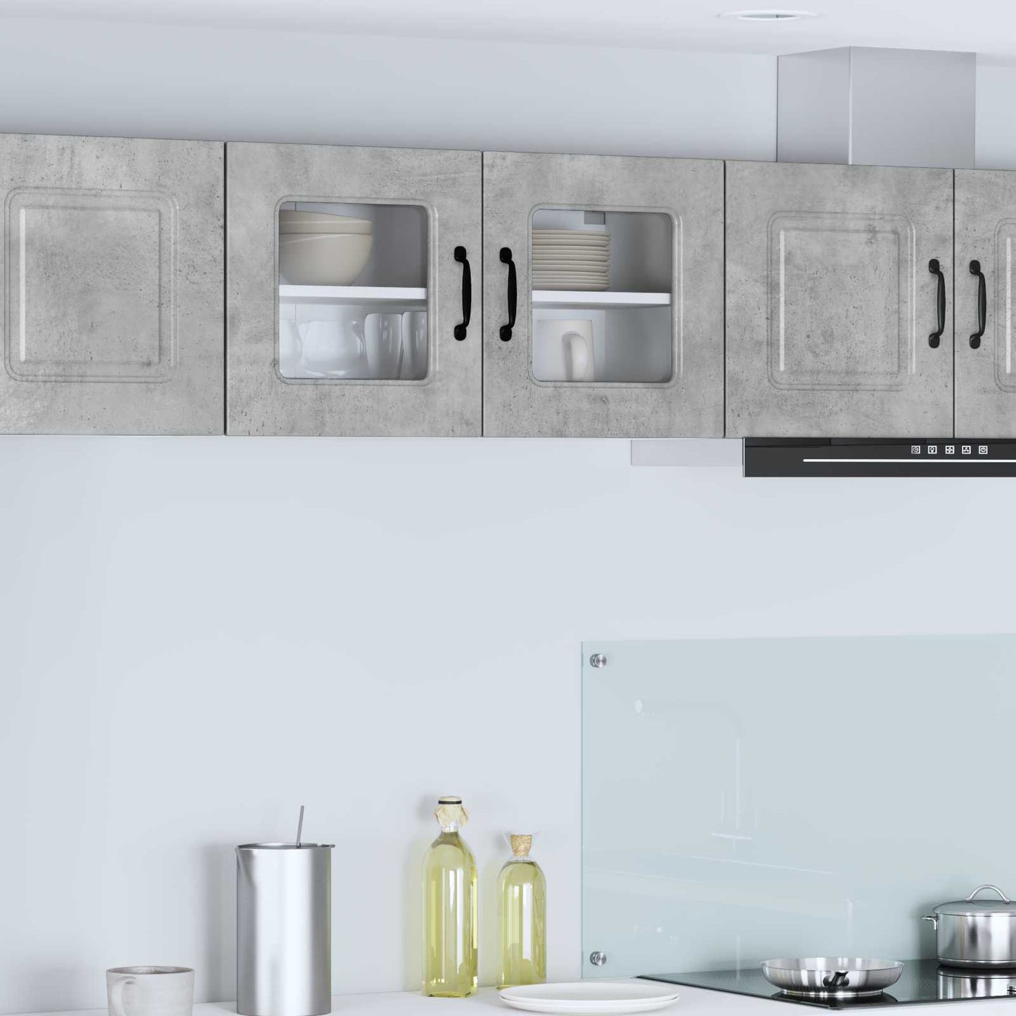 vidaXL Dishwasher Panel Kalmar Concrete Grey 80 x 31 x 40 cm