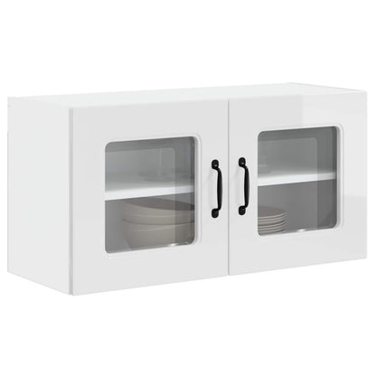 vidaXL Dishwasher Panel Kalmar High Gloss White 80 x 31 x 40 cm