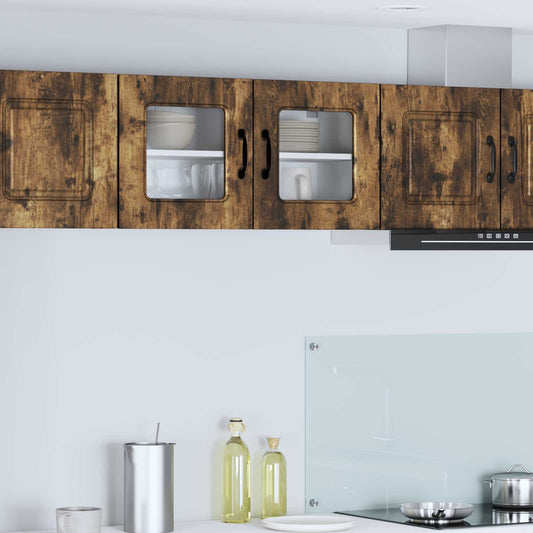 vidaXL Dishwasher Panel Kalmar Smoked Oak 80 x 31 x 40 cm