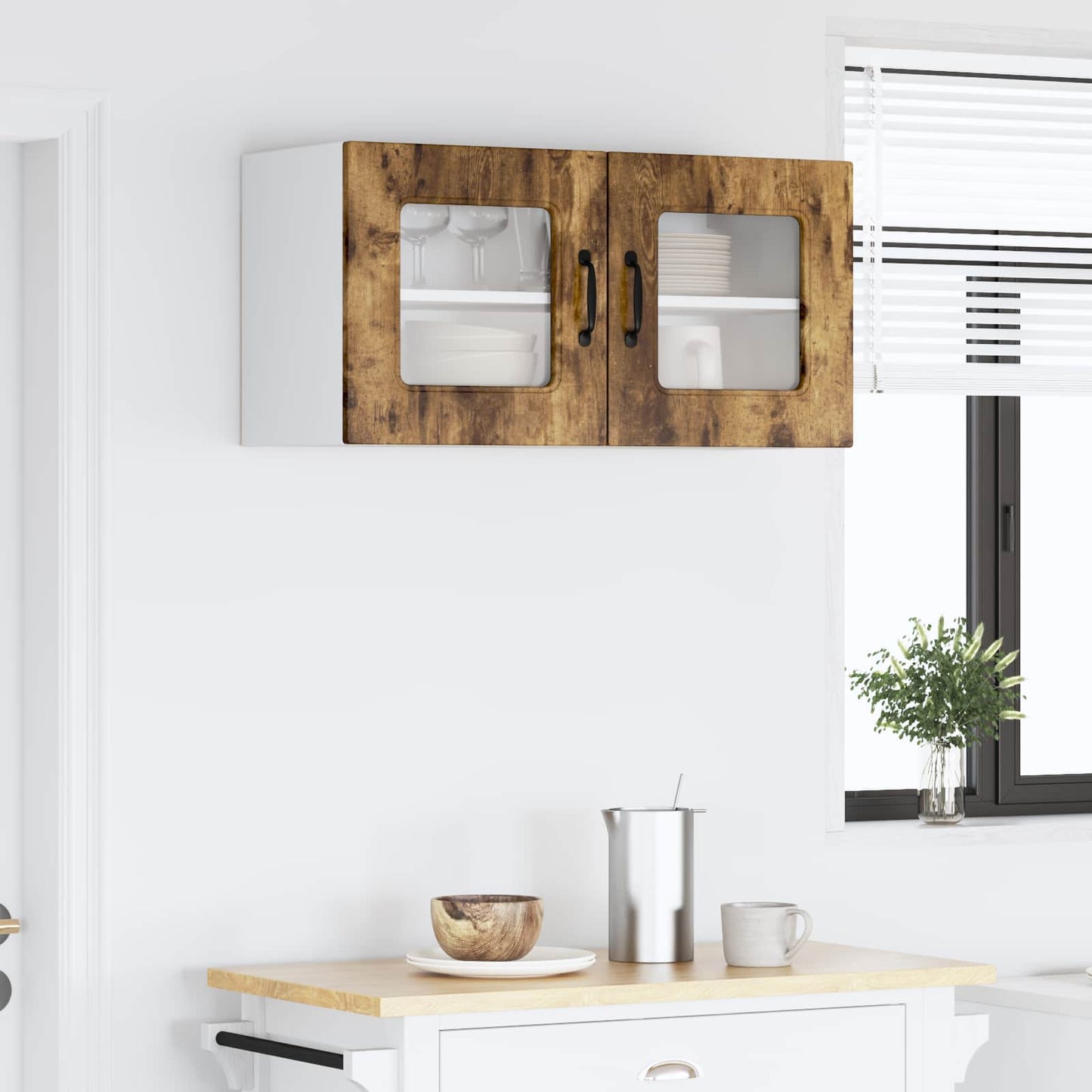 vidaXL Dishwasher Panel Kalmar Smoked Oak 80 x 31 x 40 cm