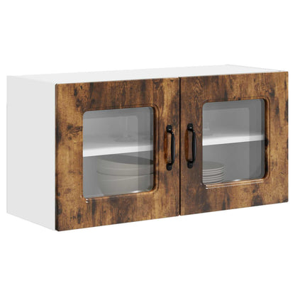 vidaXL Dishwasher Panel Kalmar Smoked Oak 80 x 31 x 40 cm