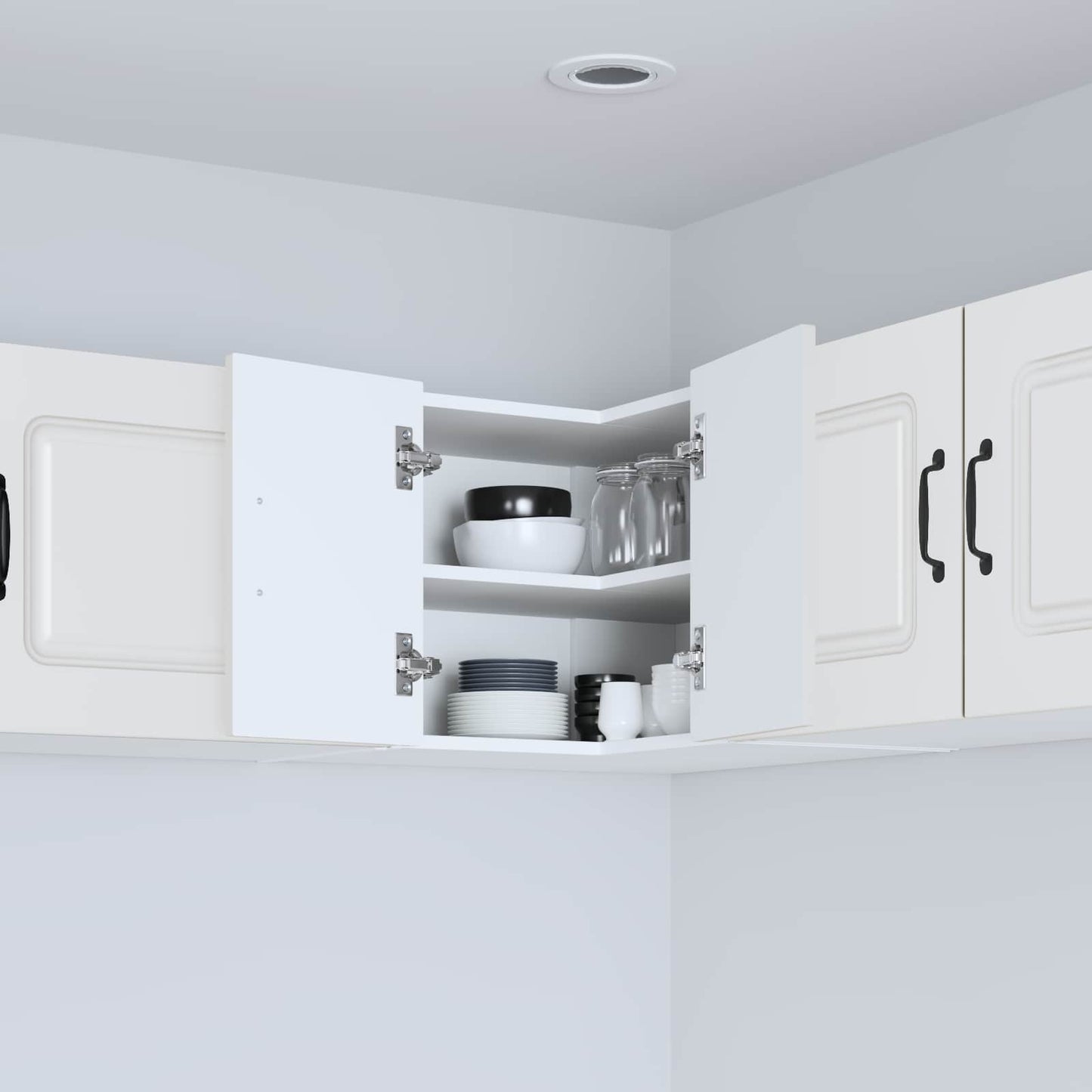 vidaXL Dishwasher Panel Kalmar White 57 x 57 x 40 cm Engineered Wood