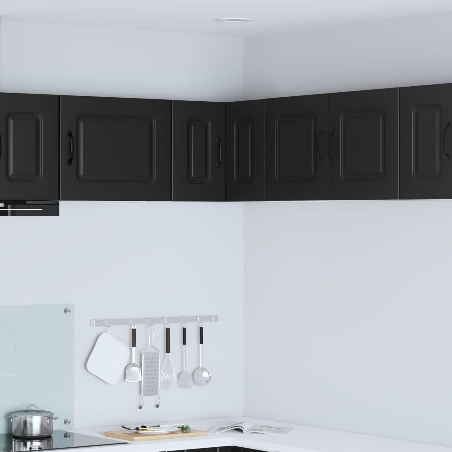 vidaXL Dishwasher Panel Kalmar Black 57 x 57 x 40 cm Engineered Wood