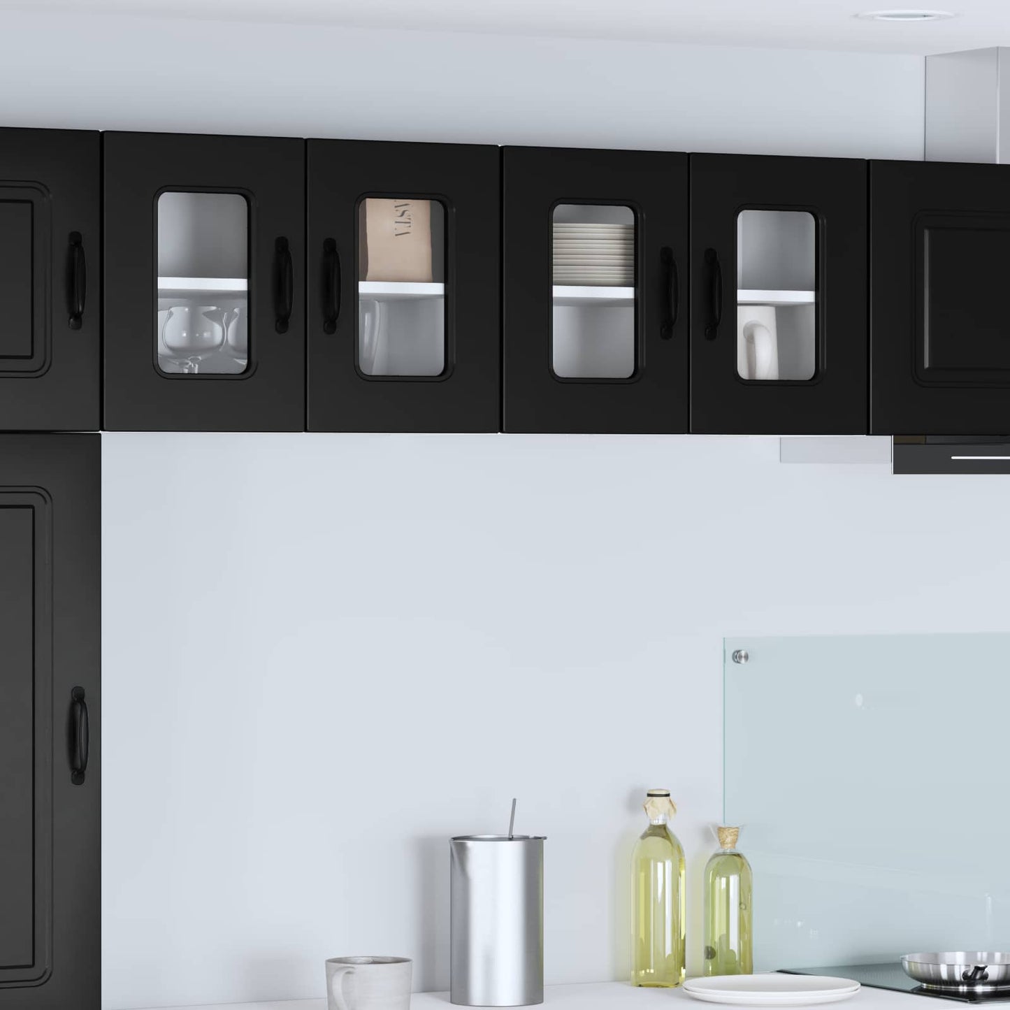 vidaXL Dishwasher Panel Kalmar Black 60 x 31 x 40 cm Engineered Wood