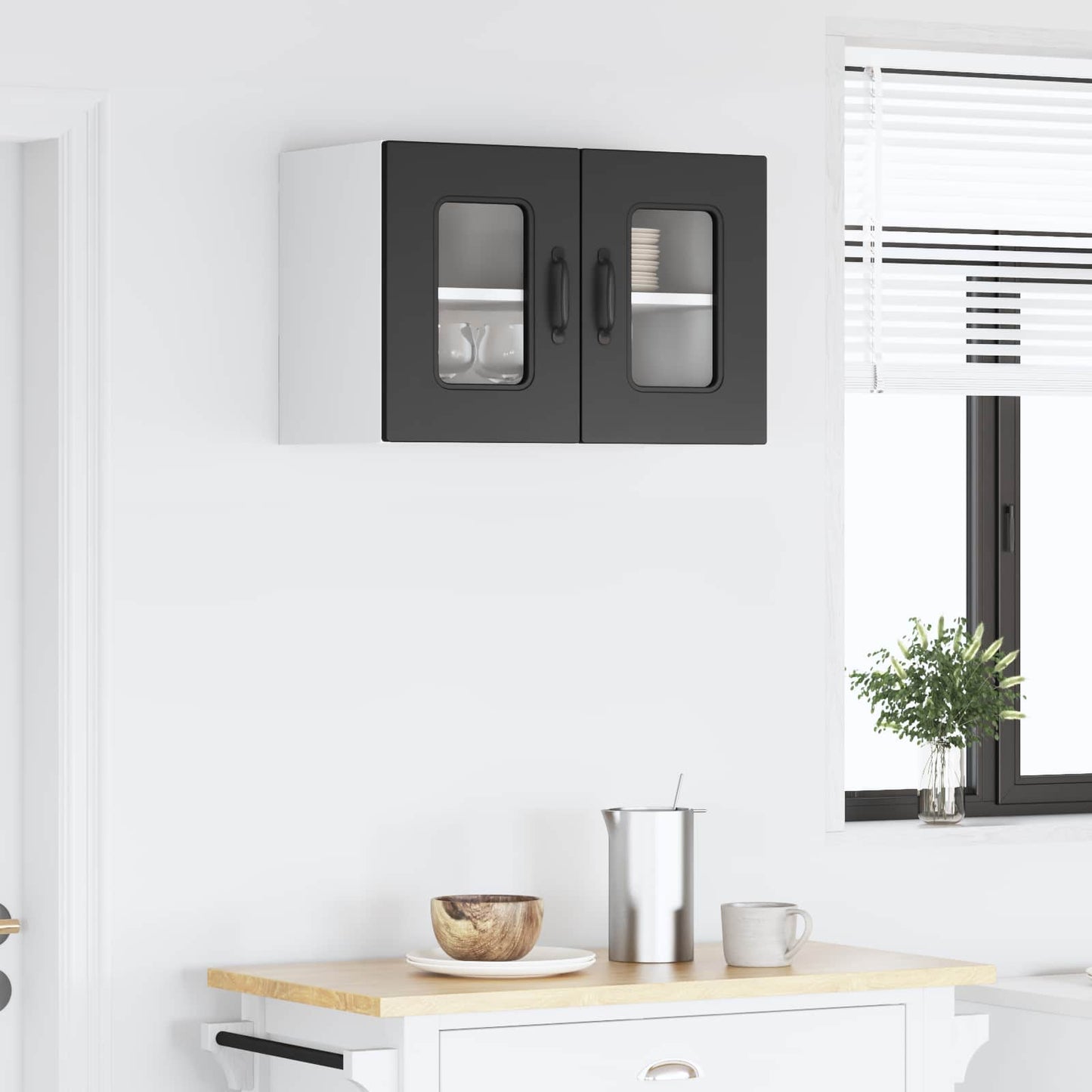 vidaXL Dishwasher Panel Kalmar Black 60 x 31 x 40 cm Engineered Wood